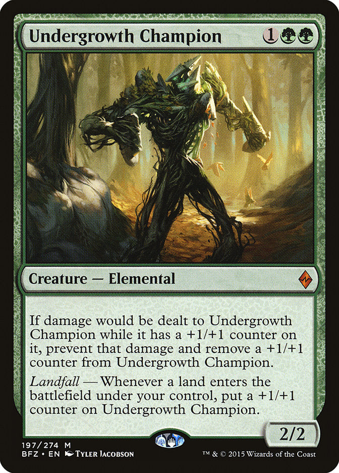 Undergrowth Champion 197/274 (Battle for Zendikar)  - Foil | Good Games Morley