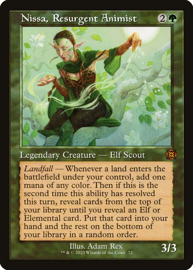 Nissa, Resurgent Animist 72/50 (March of the Machine: The Aftermath)  - Retro Foil | Good Games Morley