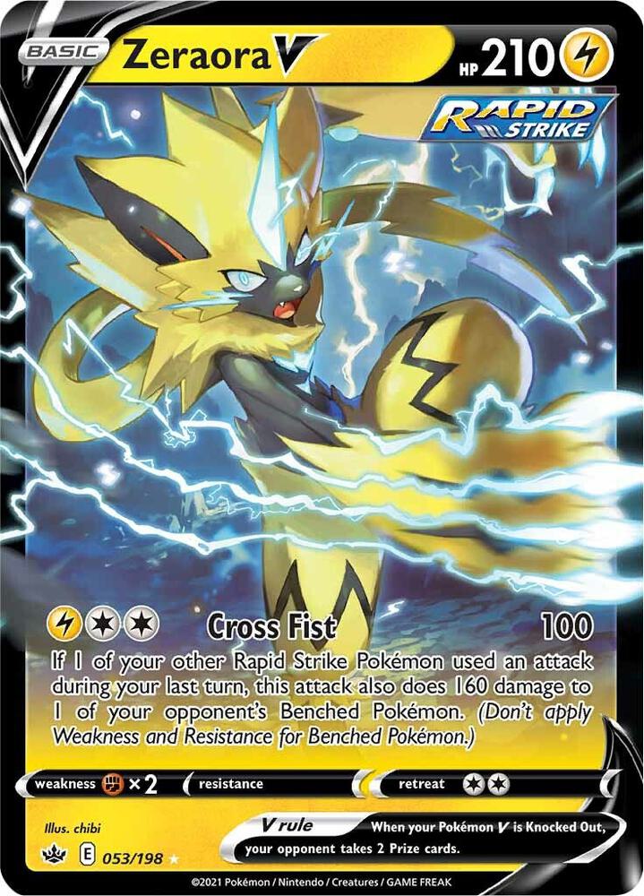 Zeraora V 053/198 (SWSH06: Chilling Reign)  - Holofoil | Good Games Morley