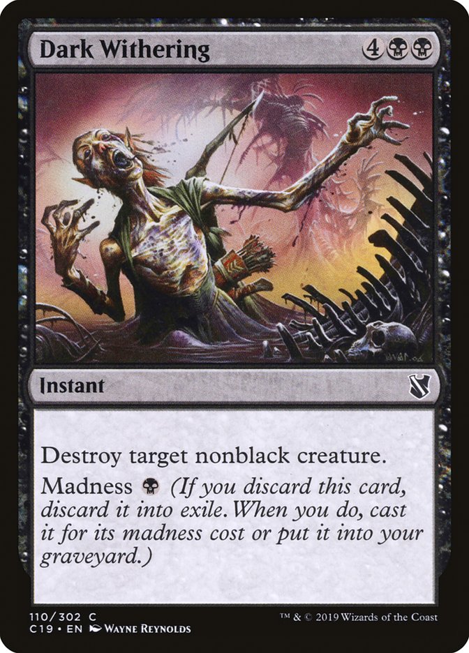 Dark Withering 110/302 (Commander 2019)  | Good Games Morley
