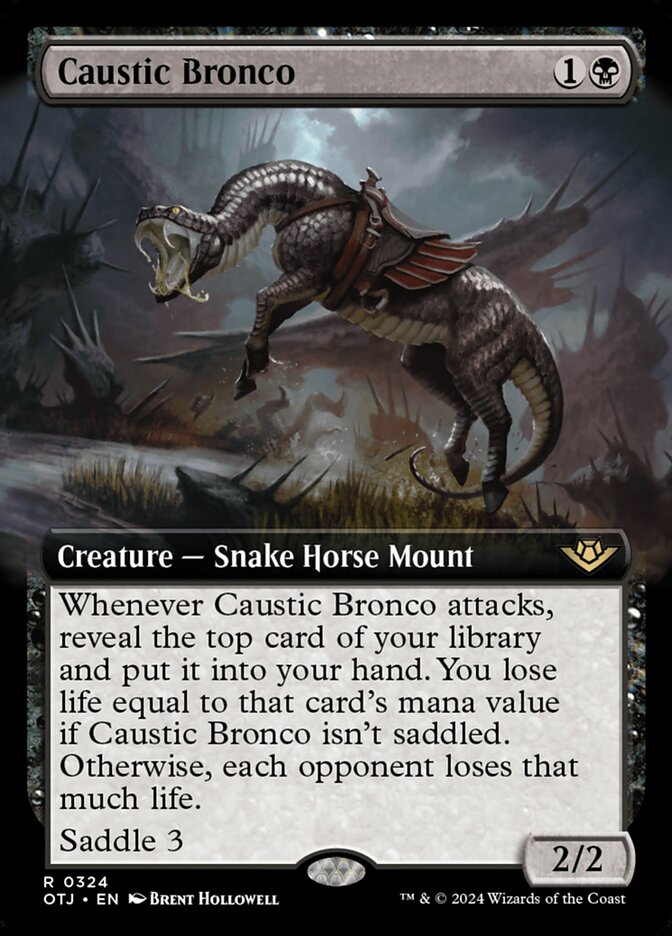 Caustic Bronco 324/286 (Outlaws of Thunder Junction)  - Extended Art Foil | Good Games Morley