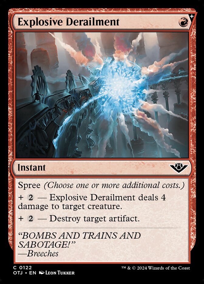 Explosive Derailment 122/286 (Outlaws of Thunder Junction)  - Foil | Good Games Morley
