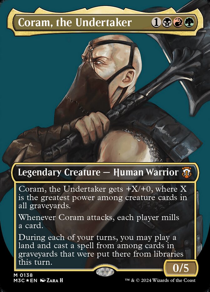 Coram, the Undertaker 138/411 (Commander: Modern Horizons 3)  - Borderless Ripple Foil | Good Games Morley