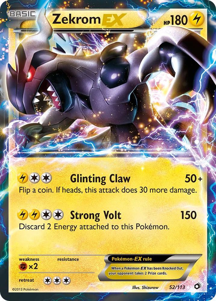 Zekrom EX 52/113 (Legendary Treasures)  - Holofoil | Good Games Morley