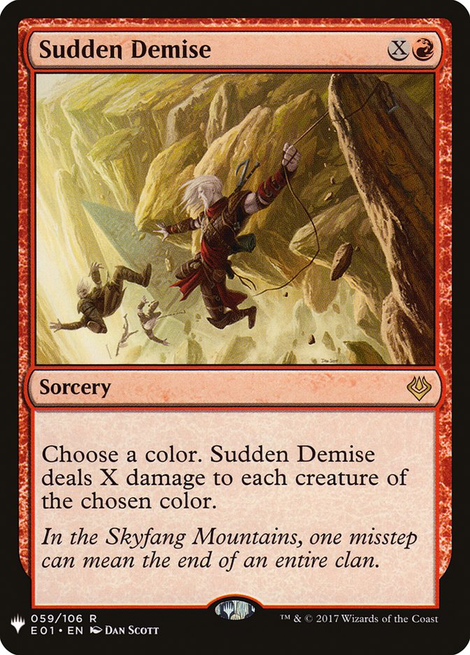 Sudden Demise E01-59/5075 (The List Reprints)  | Good Games Morley