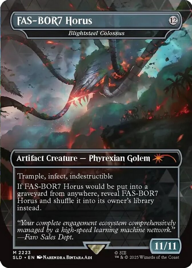 FAS BOR7 Horus // Blightsteel Colossus 2223/1 (Secret Lair Drop Series)  - Borderless | Good Games Morley