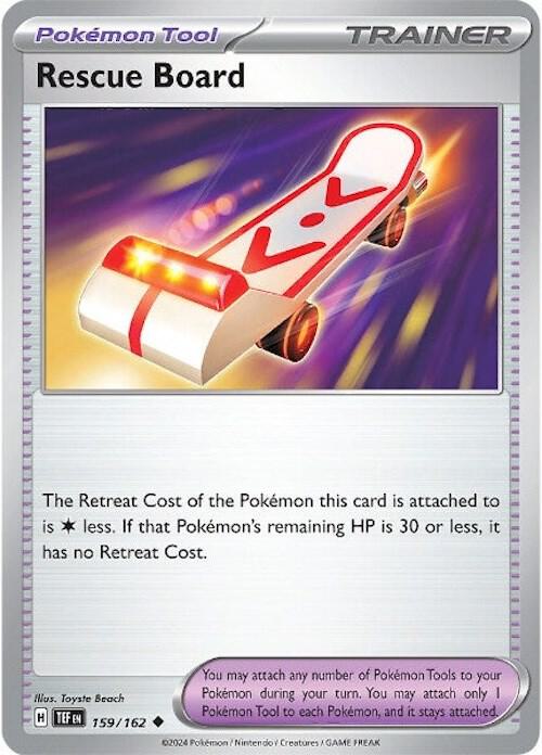 Rescue Board 159/162 (SV05: Temporal Forces)  - Reverse Holofoil | Good Games Morley