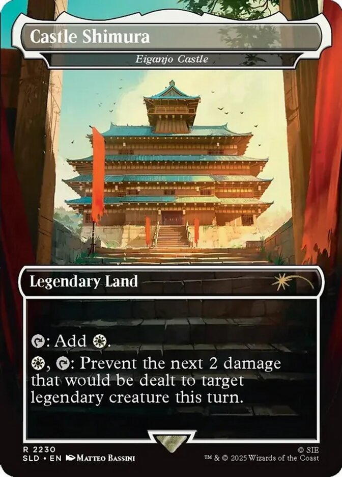 Castle Shimura // Eiganjo Castle 2230 (Secret Lair Drop Series)  - Borderless | Good Games Morley