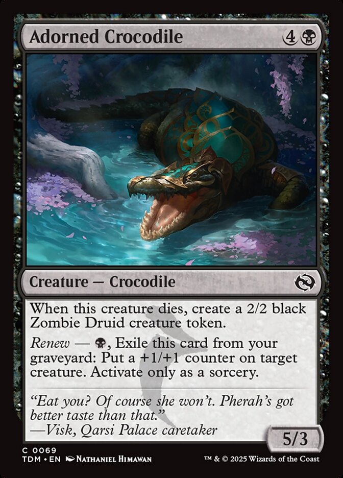 Adorned Crocodile 69/291 (Tarkir: Dragonstorm)  - Foil | Good Games Morley