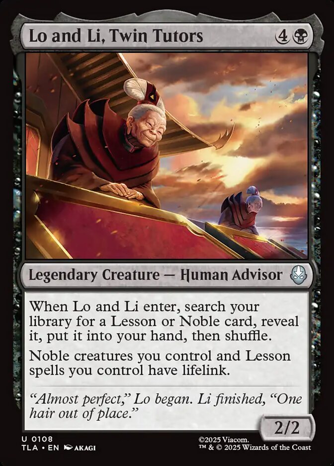 Lo and Li, Twin Tutors 108/286 (Avatar: The Last Airbender)  - Foil | Good Games Morley