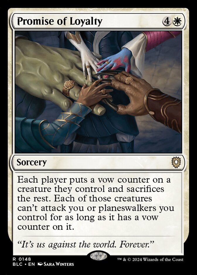 Promise of Loyalty 148/40 (Commander: Bloomburrow)  | Good Games Morley