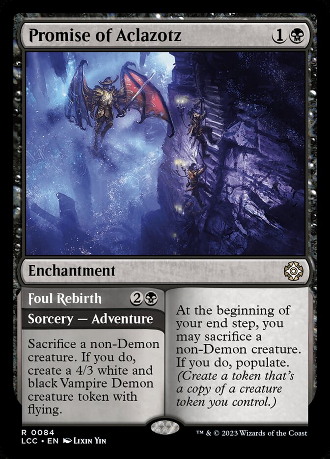 Promise of Aclazotz // Foul Rebirth 84/370 (Commander: The Lost Caverns of Ixalan)  | Good Games Morley