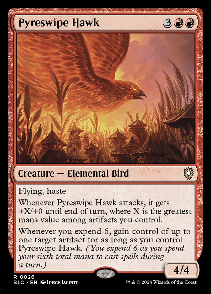 Pyreswipe Hawk 26 (Commander: Bloomburrow)  | Good Games Morley