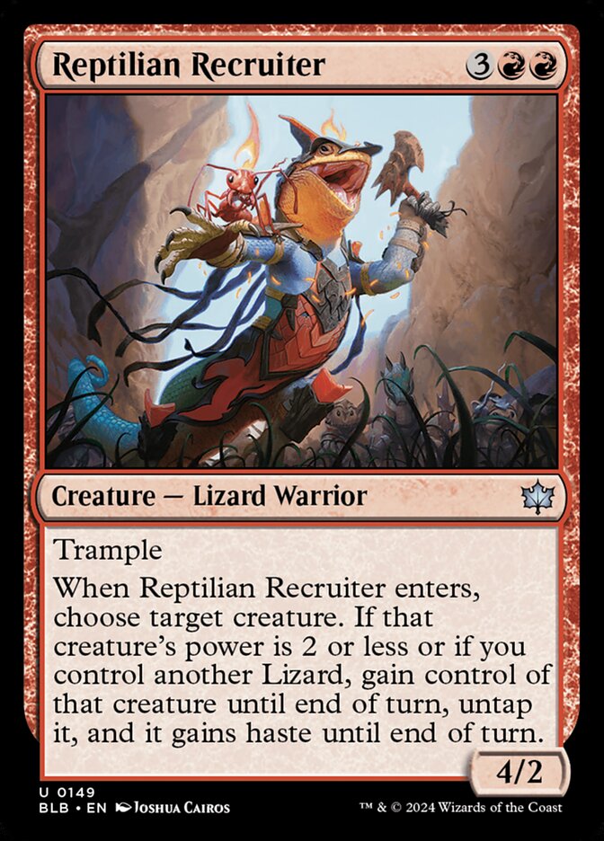 Reptilian Recruiter 149 (Bloomburrow)  - Foil | Good Games Morley