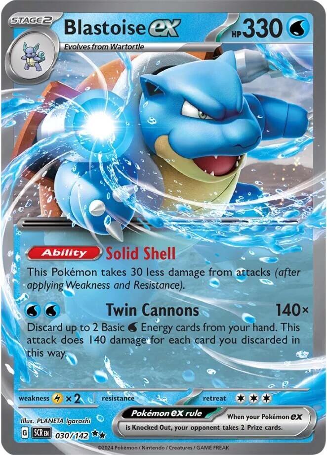 Blastoise ex 030/142 (SV07: Stellar Crown)  - Holofoil | Good Games Morley