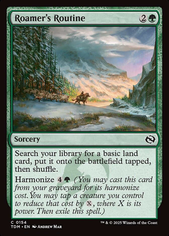 Roamers Routine 154 (Tarkir: Dragonstorm)  - Foil | Good Games Morley