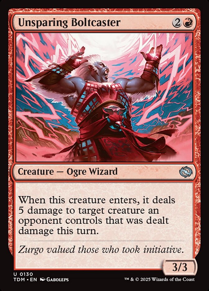 Unsparing Boltcaster 130/291 (Tarkir: Dragonstorm)  | Good Games Morley