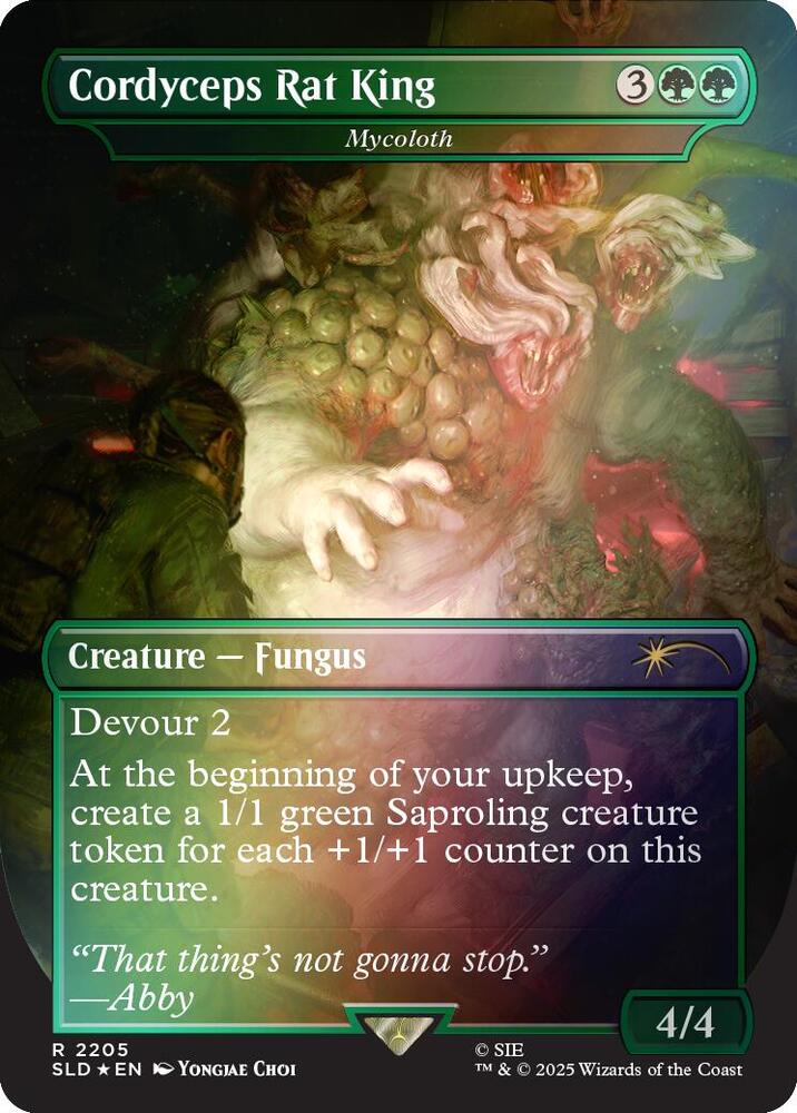 Cordyceps Rat King // Mycoloth 2205 (Secret Lair Drop Series)  - Borderless Rainbow Foil | Good Games Morley