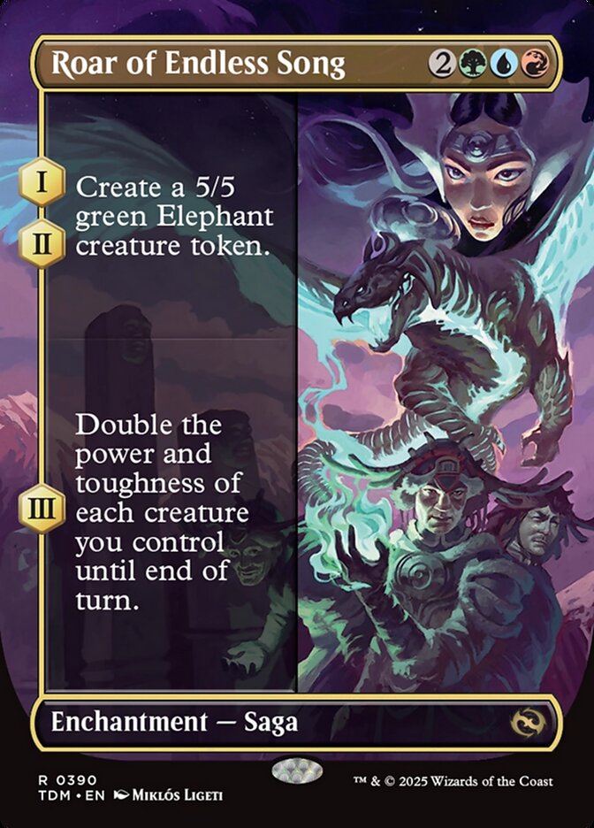 Roar of Endless Song 390 (Tarkir: Dragonstorm)  - Borderless | Good Games Morley