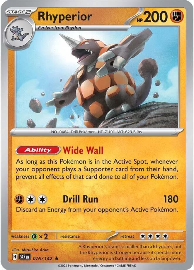 Rhyperior 076/142 (SV07: Stellar Crown)  - Holofoil | Good Games Morley