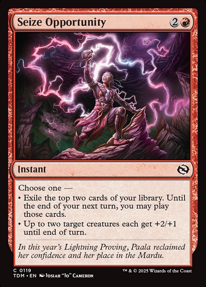 Seize Opportunity 119 (Tarkir: Dragonstorm)  - Foil | Good Games Morley
