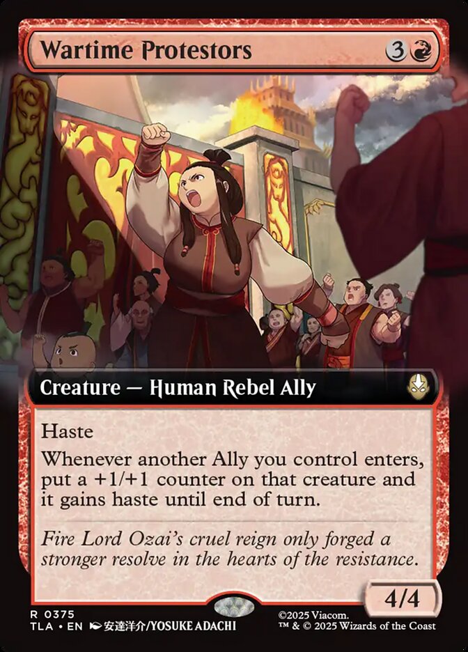 Wartime Protestors 375/286 (Avatar: The Last Airbender)  - Extended Art | Good Games Morley