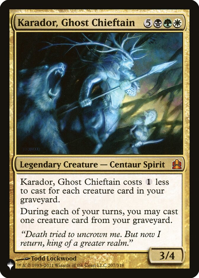 Karador, Ghost Chieftain CMD-207/5075 (The List Reprints)  | Good Games Morley
