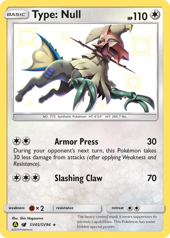Type Null SV45/SV94 (Hidden Fates: Shiny Vault)  - Holofoil | Good Games Morley
