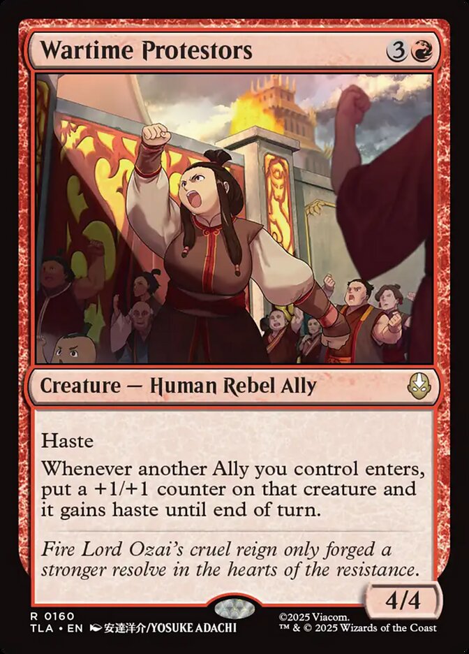 Wartime Protestors 160/286 (Avatar: The Last Airbender)  | Good Games Morley