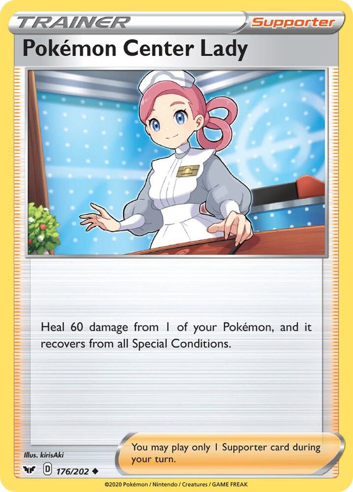 Pokemon Center Lady 176/202 (SWSH01: Sword & Shield Base Set)  | Good Games Morley