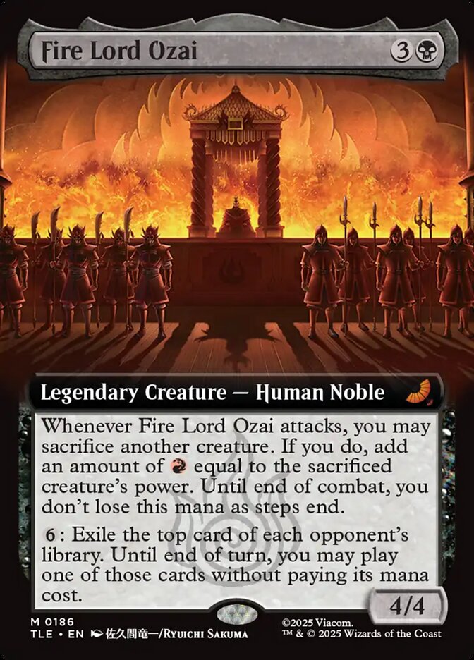 Fire Lord Ozai 186/317 (Avatar: The Last Airbender: Eternal-Legal)  - Extended Art  | Good Games Morley