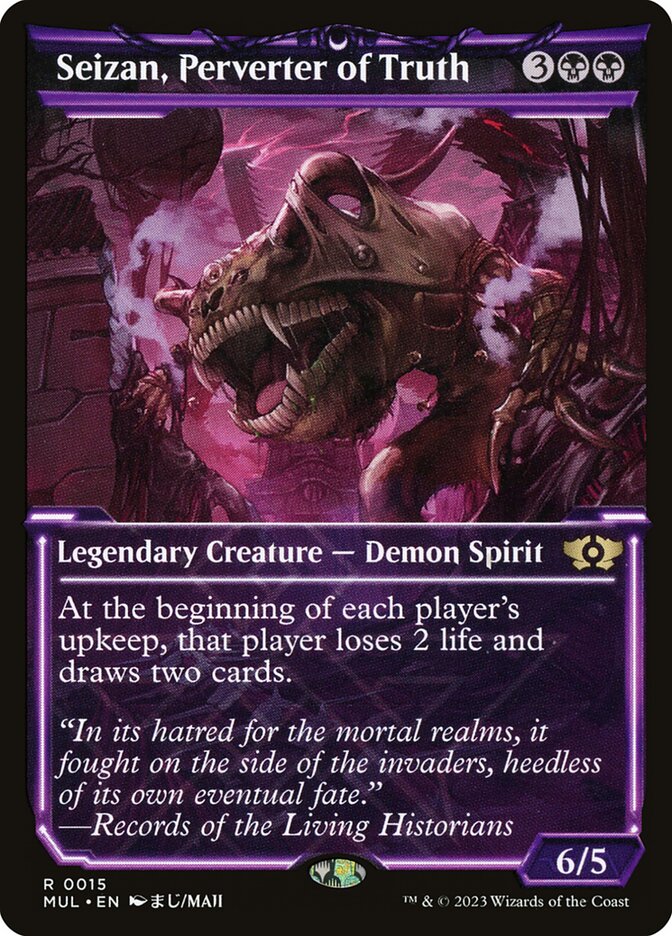 Seizan, Perverter of Truth 15/65 (March of the Machine: Multiverse Legends)  - Showcase Foil | Good Games Morley