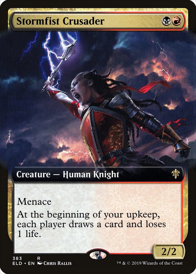 Stormfist Crusader 383/269 (Throne of Eldraine)  - Extended Art Foil | Good Games Morley
