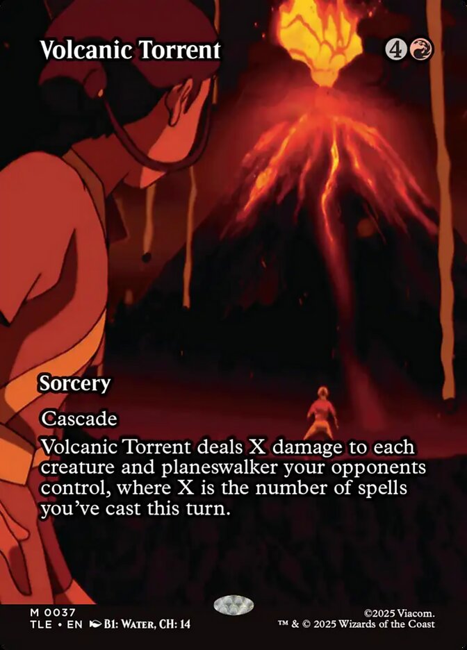 Volcanic Torrent 37/317 (Avatar: The Last Airbender: Eternal-Legal)  - Borderless Foil | Good Games Morley