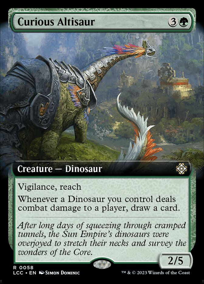Curious Altisaur 58/370 (Commander: The Lost Caverns of Ixalan)  - Extended Art | Good Games Morley
