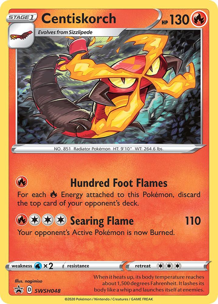 Centiskorch SWSH048 (SWSH: Sword & Shield Promo Cards)  - Holofoil | Good Games Morley