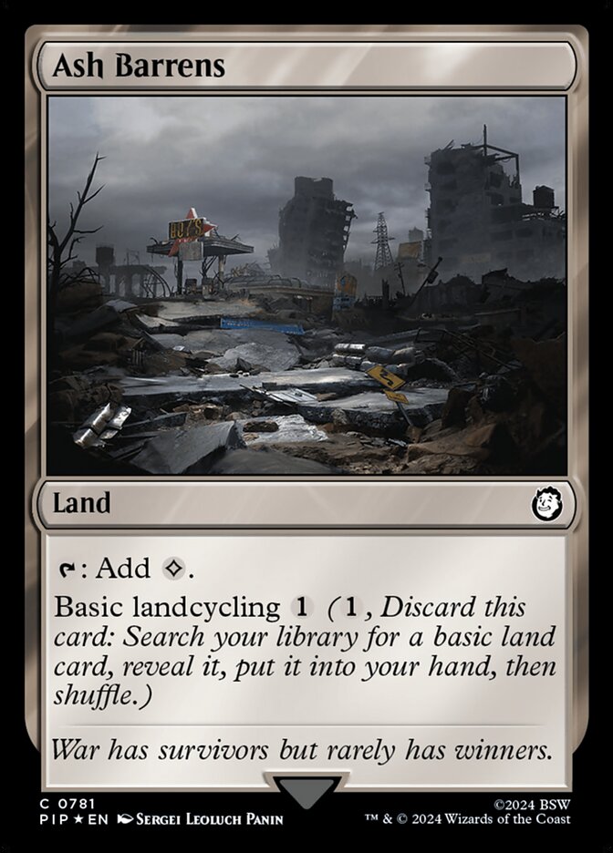 Ash Barrens 781/326 (Universes Beyond: Fallout)  - Surge Foil | Good Games Morley