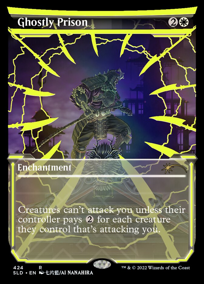 Ghostly Prison 424 (Secret Lair Drop Series)  - Showcase Neon Ink Foil | Good Games Morley