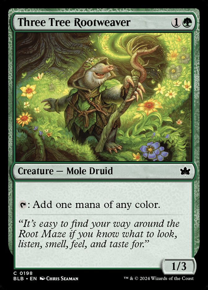 Three Tree Rootweaver 198/281 (Bloomburrow)  - Foil | Good Games Morley