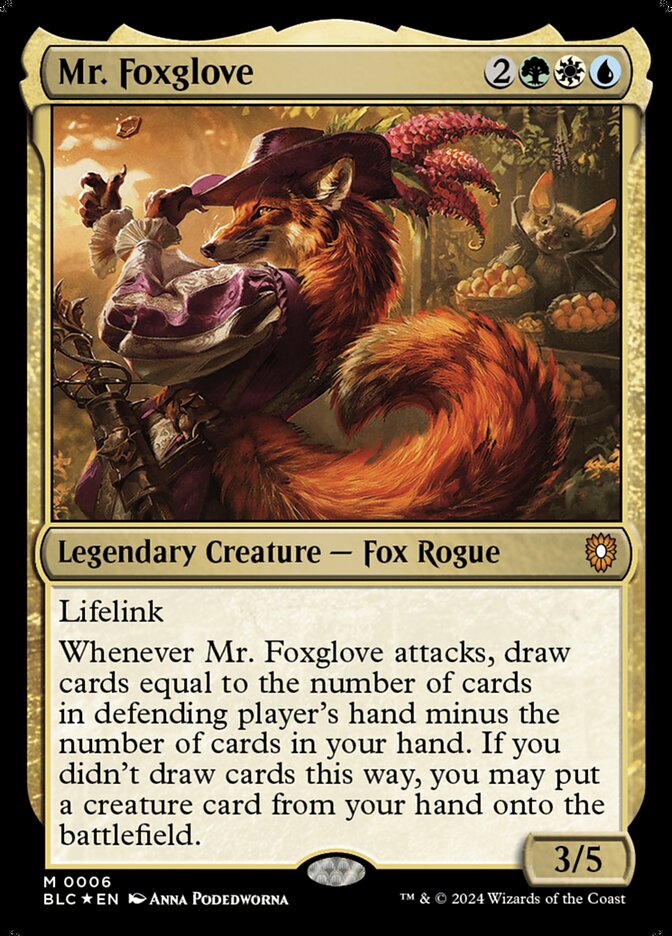 Mr. Foxglove 6 (Commander: Bloomburrow)  - Foil | Good Games Morley