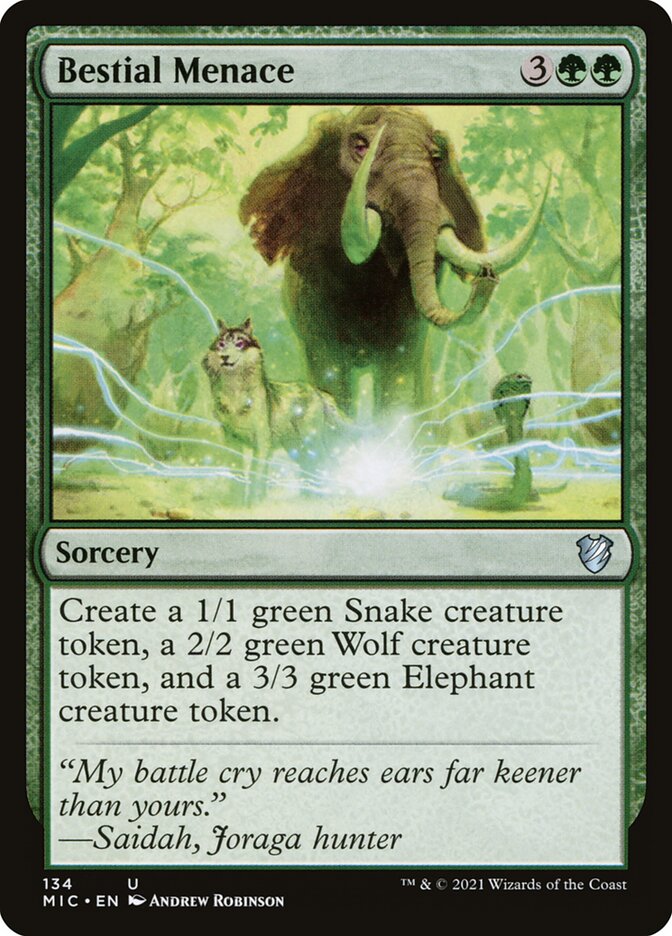 Bestial Menace 134/38 (Commander: Innistrad: Midnight Hunt)  | Good Games Morley