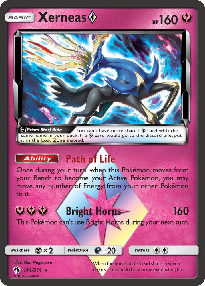 Xerneas Prism Star 144/214 (SM - Lost Thunder)  - Holofoil | Good Games Morley
