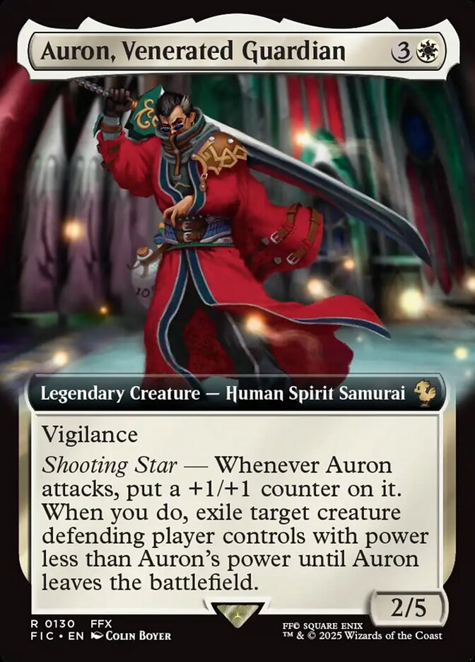 Auron, Venerated Guardian 130 (Commander: FINAL FANTASY)  - Extended Art | Good Games Morley