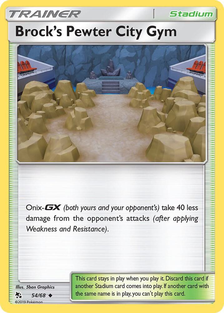 Brock's Pewter City Gym 54/68 (Hidden Fates)  | Good Games Morley