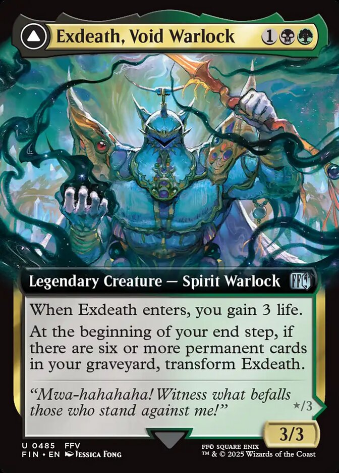 Exdeath, Void Warlock // Neo Exdeath, Dimension's End 485/309 (FINAL FANTASY)  - Extended Art Foil | Good Games Morley