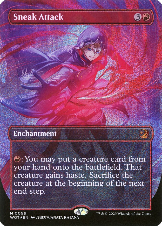 Sneak Attack 99 (Wilds of Eldraine: Enchanting Tales)  - Borderless Confetti Foil | Good Games Morley