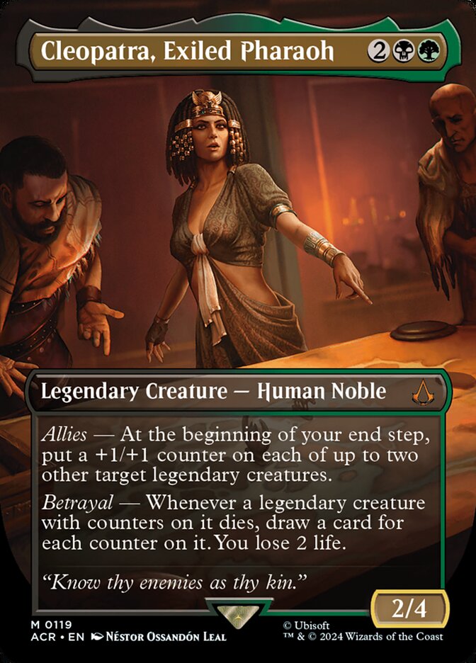 Cleopatra, Exiled Pharaoh 119/110 (Universes Beyond: Assassin's Creed)  - Borderless Foil | Good Games Morley