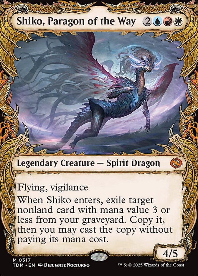 Shiko, Paragon of the Way 317/291 (Tarkir: Dragonstorm)  - Showcase Foil | Good Games Morley