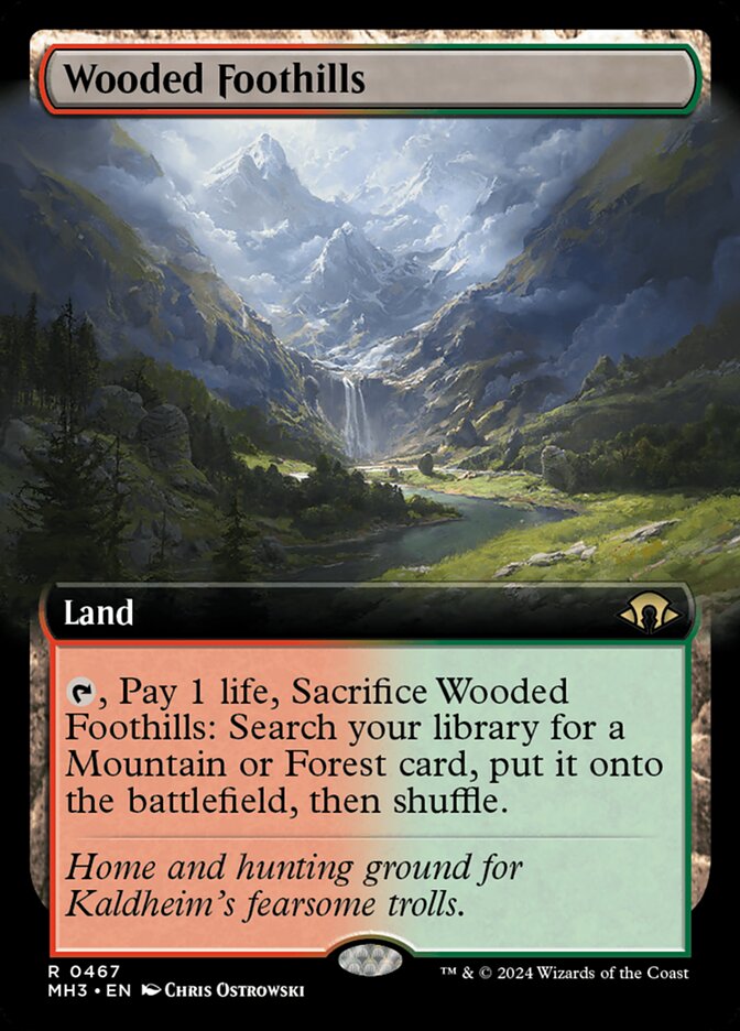 Wooded Foothills 467/319 (Modern Horizons 3)  - Extended Art Foil | Good Games Morley