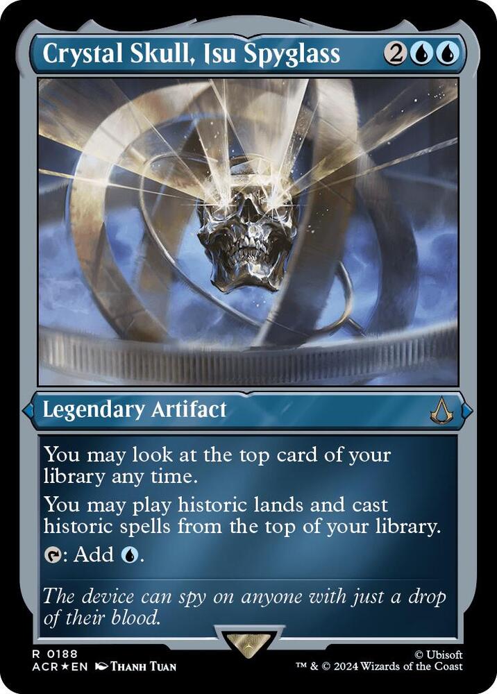 Crystal Skull, Isu Spyglass 188 (Universes Beyond: Assassin's Creed)  - Etched Foil | Good Games Morley